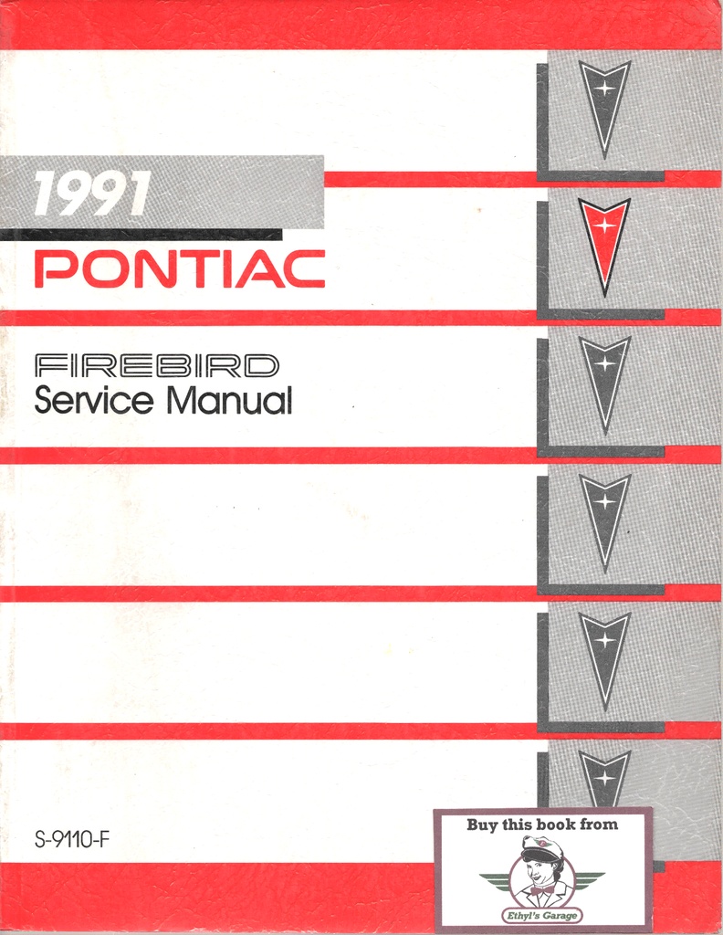 1991 Pontiac Firebird Factory OEM Shop Service Repair Manual