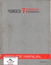 1993 Pontiac Firebird Factory OEM Shop Service Repair Manual