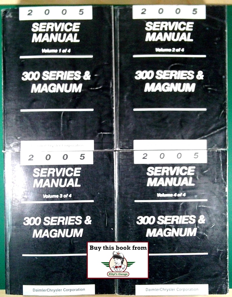 2005 Chrysler 300 Series and Dodge Magnum Factory Shop Repair Service Manuals Complete 4 Vol. Set