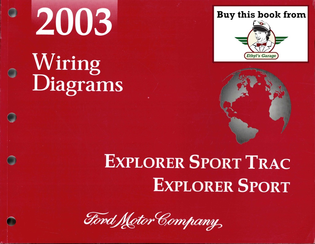 2003 Ford Explorer Sport Trac & Explorer Sport Factory Electrical Wiring Diagrams Manual