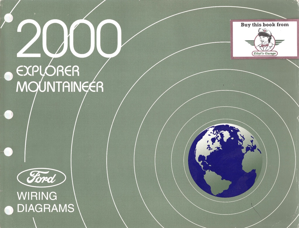 2000 Ford Explorer Mercury Mountaineer Electrical Wiring Diagrams Shop Service Repair Manual