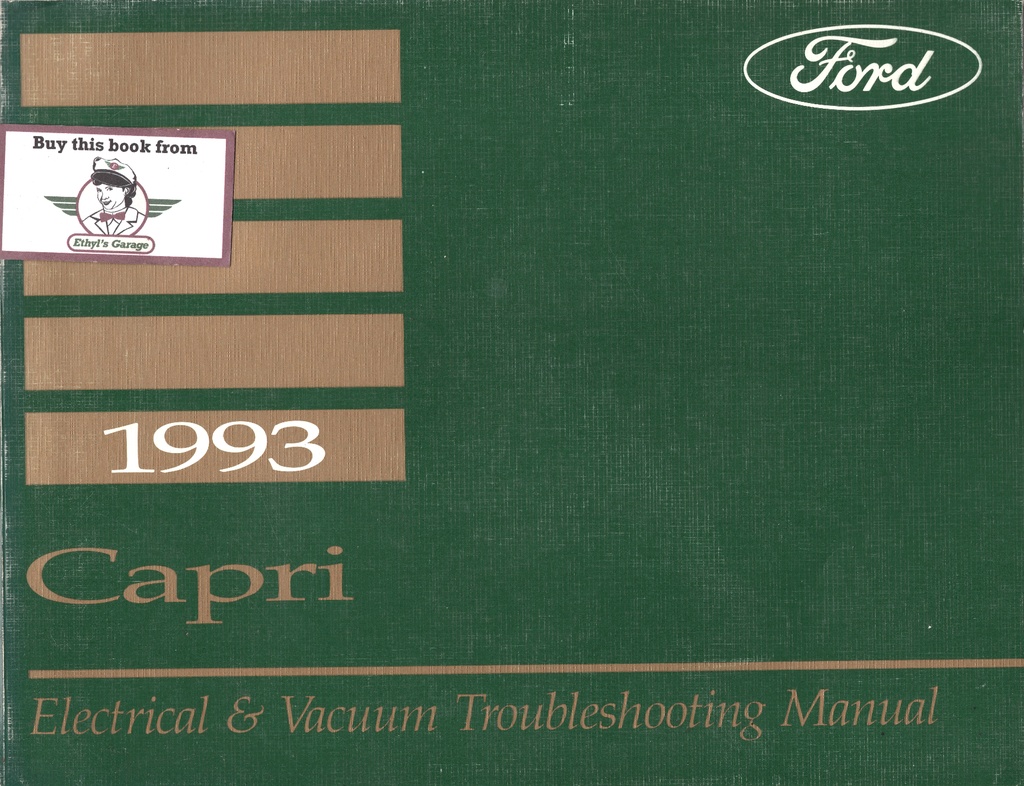 1993 Mercury Capri Electrical & Vacuum Troubleshooting Manual & Wiring Diagrams (EVTM)