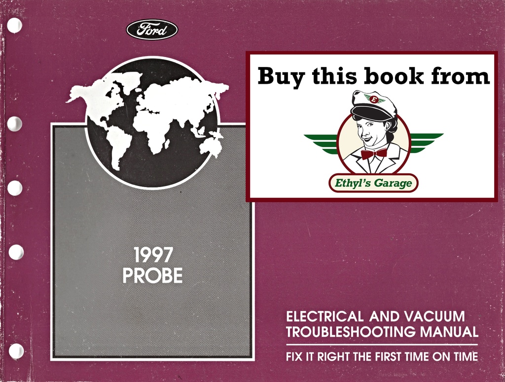 1997 Ford Probe Factory Electrical & Vacuum Troubleshooting Wiring Diagrams Manual EVTM