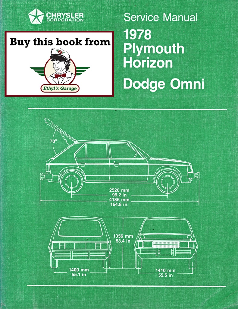 1978 Dodge Omni, Plymouth Horizon Factory Shop Repair Service Manual