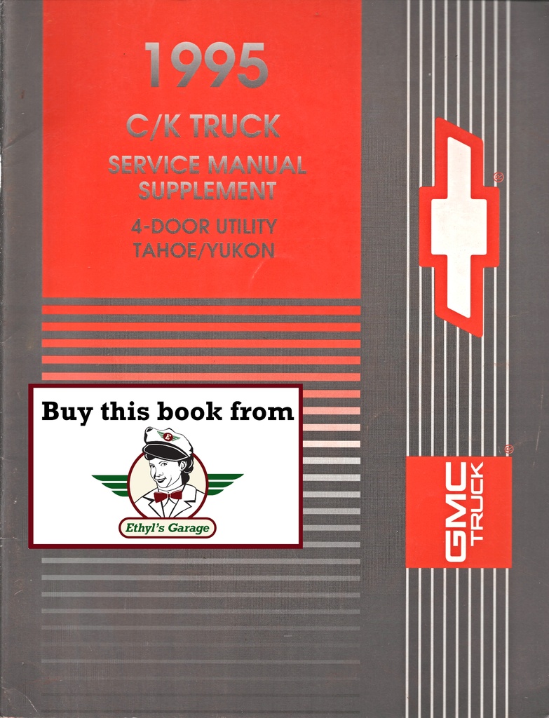 1995 Chevrolet/GMC C/K 4-Door Tahoe/Yukon Factory Shop Service Repair Manual Supplement