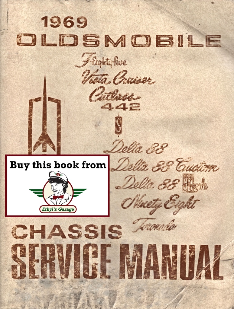 1969 Oldsmobile Factory OEM Shop Service Repair Manual 442 Cutlass Supreme Toronado Delta 88 98 Vista Cruiser F-85
