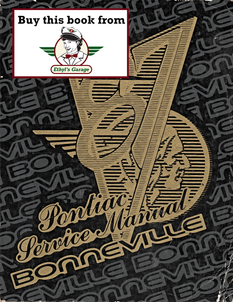 1987 Pontiac Bonneville Factory OEM Repair Shop Service Manual