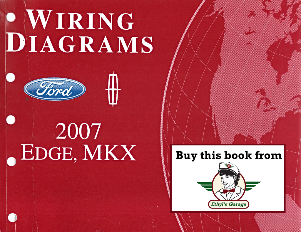 2007 Ford Edge Lincoln MKX Electrical Wiring Diagrams Manual