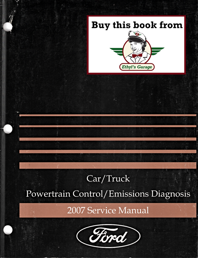 2007 Ford Car/Truck Powertrain Control/Emissions Diagnosis Original OEM Factory Service Manual