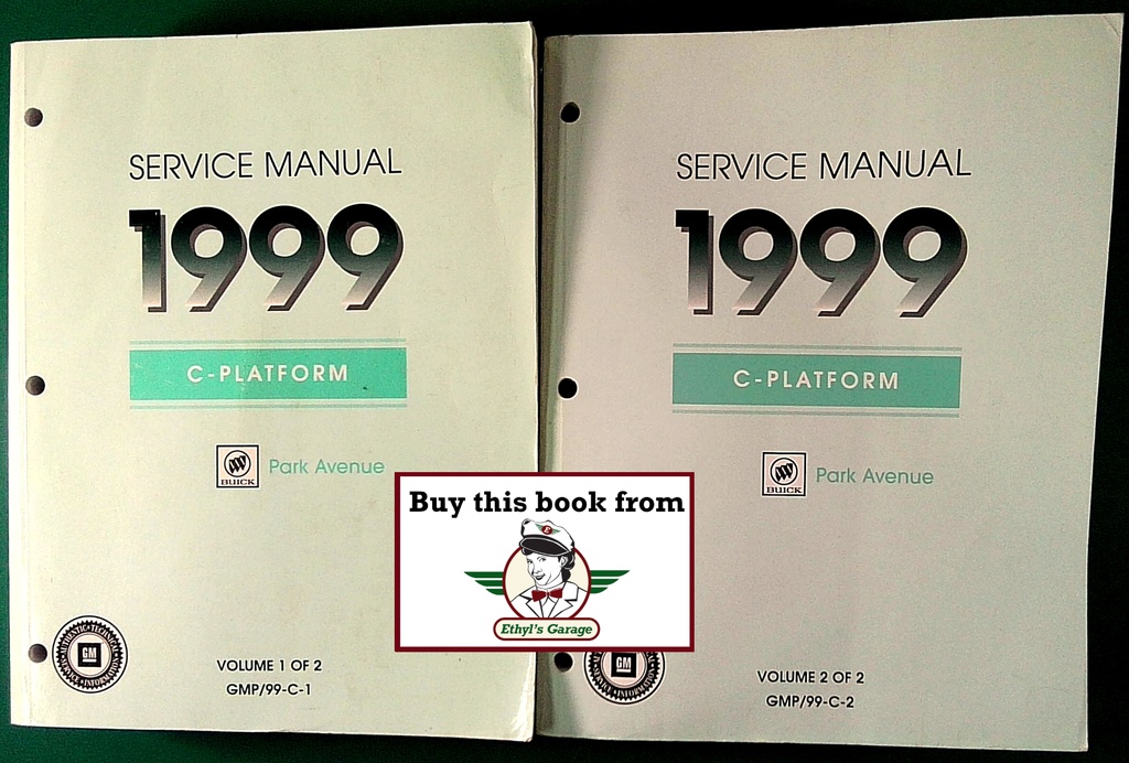 1999 Buick Park Avenue Factory Shop Service Repair Manual 2 Vol Set
