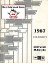 1987 Chevrolet Celebrity Factory Shop Repair Service Manual Eurosport