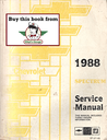 1988 Chevrolet Spectrum Factory Shop Repair Service Manual