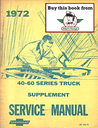 1972 Chevrolet Medium Truck 40-60 Series Factory Service Manual Supplement
