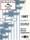 1987 Chevrolet Celebrity Factory Electrical Diagnosis Service Manual Supplement