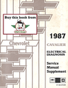 1987 Chevrolet Cavalier Factory Electrical Diagnosis Service Manual Supplement