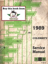 1989 Chevrolet Celebrity Factory OEM Shop Service Repair Manual
