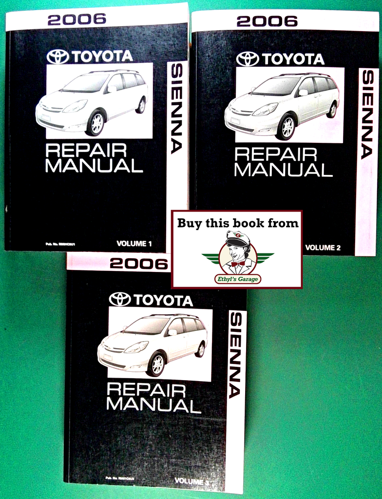 2006 Toyota Sienna Factory OEM Shop Service Repair Manual 3 Vol Set