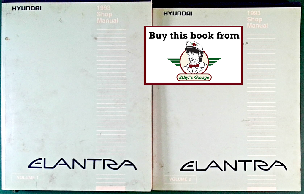 1993 Hyundai Elantra Factory Shop Repair Service Manual Set