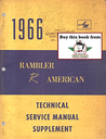 1966 AMC Rambler American Factory Shop Technical Service Manual Supplement 290 CID V-8