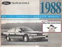 1988 Ford Taurus, Mercury Sable Factory Do-It-Yourself Service Manual