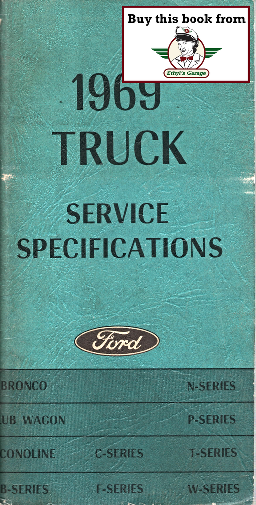 1969 Ford Truck Factory Service Specifications Manual, All Models