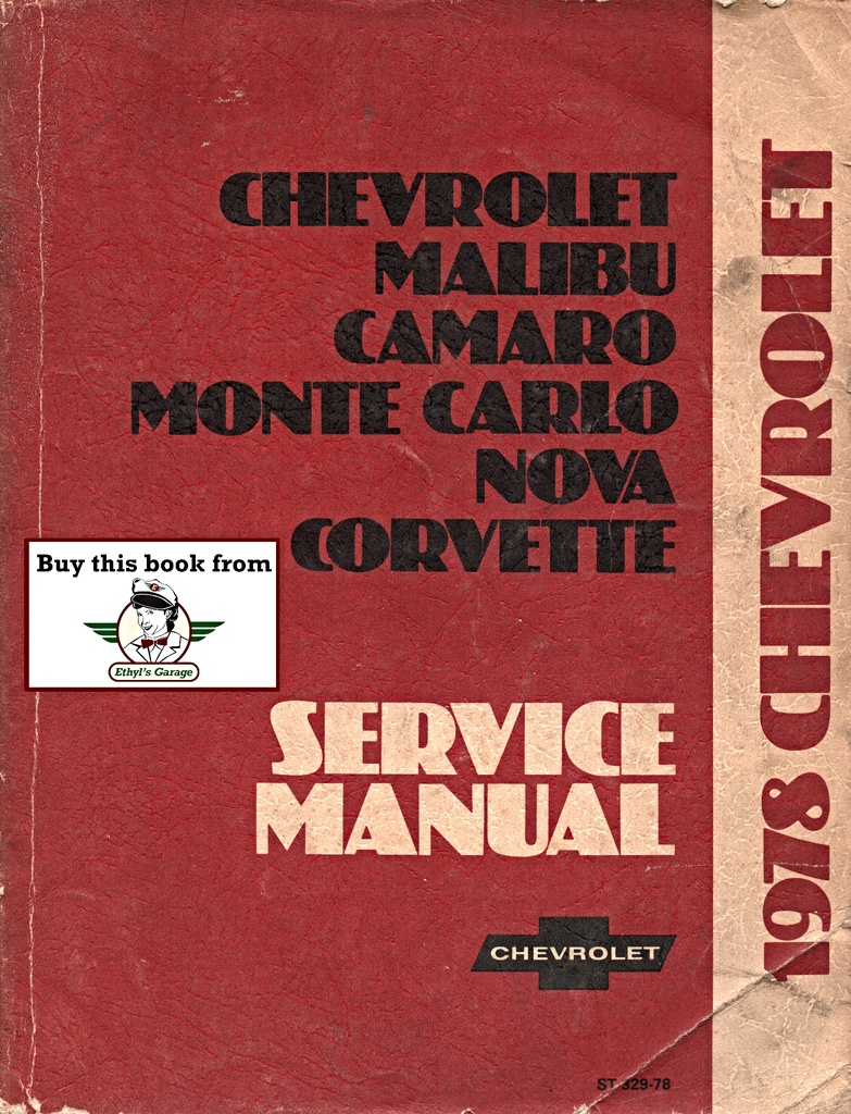 1978 Chevrolet Passenger Car Chassis Factory Repair Shop Service Manual