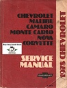 1978 Chevrolet Passenger Car Chassis Factory Repair Shop Service Manual