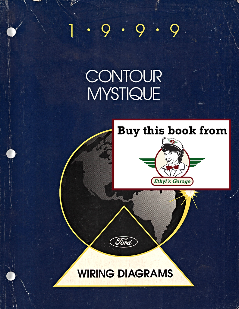 1999 Ford Contour, Mercury Mystique Factory Electrical Wiring Diagrams Manual
