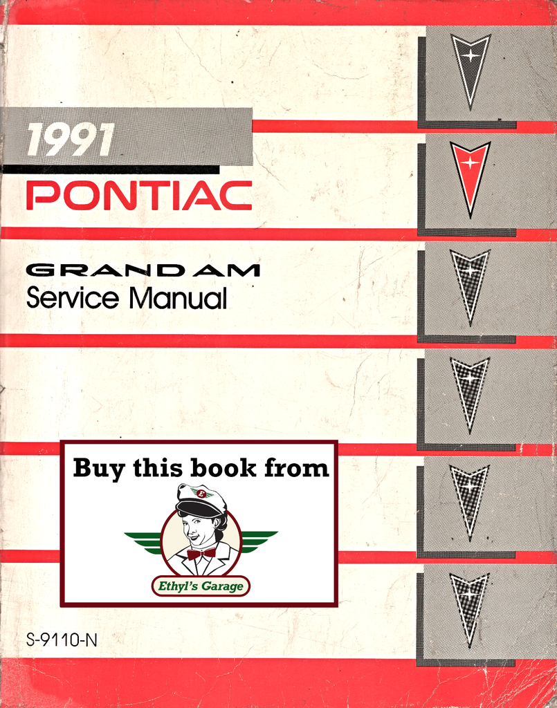 1991 Pontiac Grand Am Factory Shop Repair Service Manual
