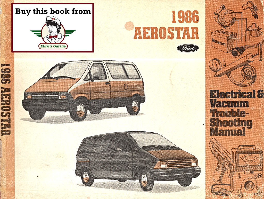 1986 Ford Aerostar Factory Electrical & Vacuum Troubleshooting Wiring Diagrams Manual EVTM