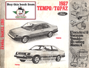 1987 Ford Tempo, Mercury Topaz Factory Electrical & Vacuum Troubleshooting Wiring Diagrams Manual EVTM