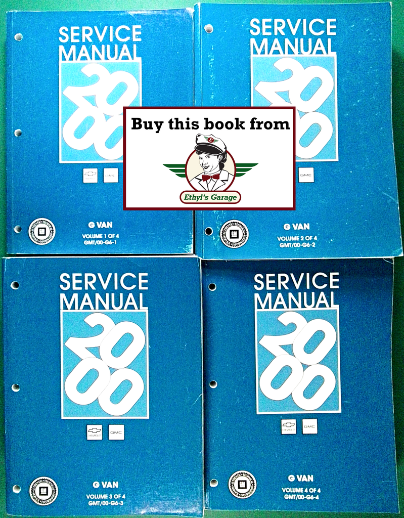 2000 Chevrolet/GMC G-Van, Chevrolet Express, GMC Savana Factory Shop Repair Service Manual Set