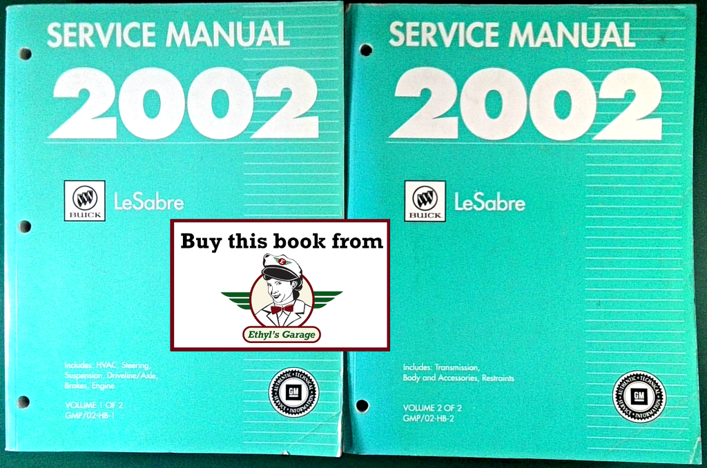 2002 Buick LeSabre Factory Shop Repair Service Manual 2 Vol. Set