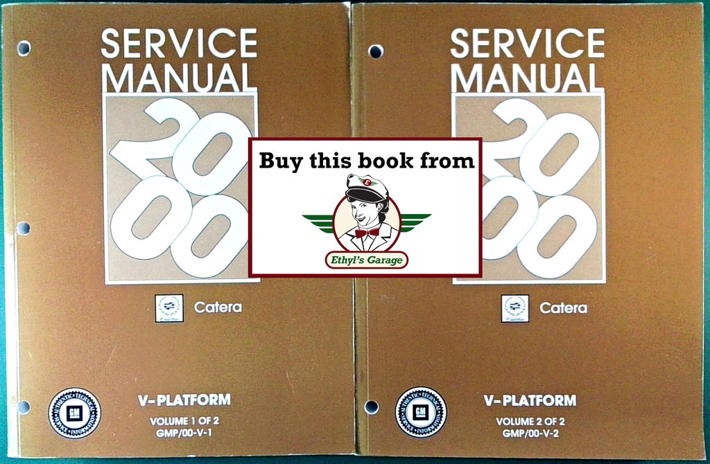 2000 Cadillac Catera Factory Shop Repair Service Manual 2 Vol. Set