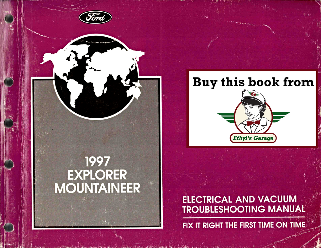 1997 Ford Explorer, Mercury Mountaineer Factory Electrical & Vacuum Troubleshooting Wiring Diagrams Manual EVTM