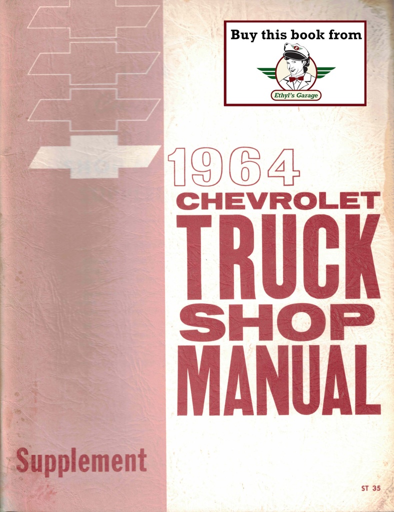 1964 Chevrolet C/K Truck & P Van Factory Repair Shop Service Manual Supplement