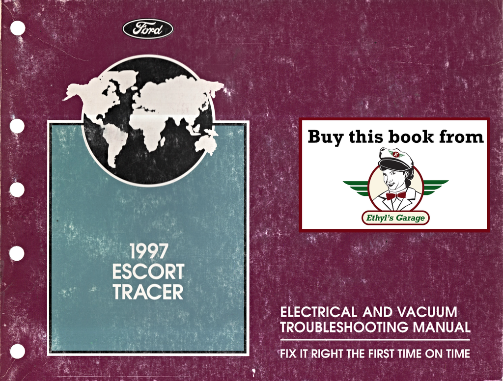 1997 Ford Escort, Mercury Tracer Factory Electrical Vacuum & Troubleshooting Wiring Diagrams Manual EVTM