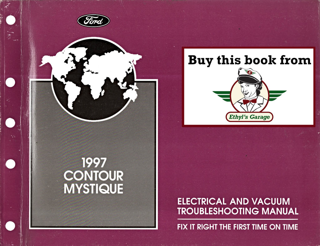 1997 Ford Contour, Mercury Mystique Factory Electrical Vacuum & Troubleshooting Wiring Diagrams Manual EVTM