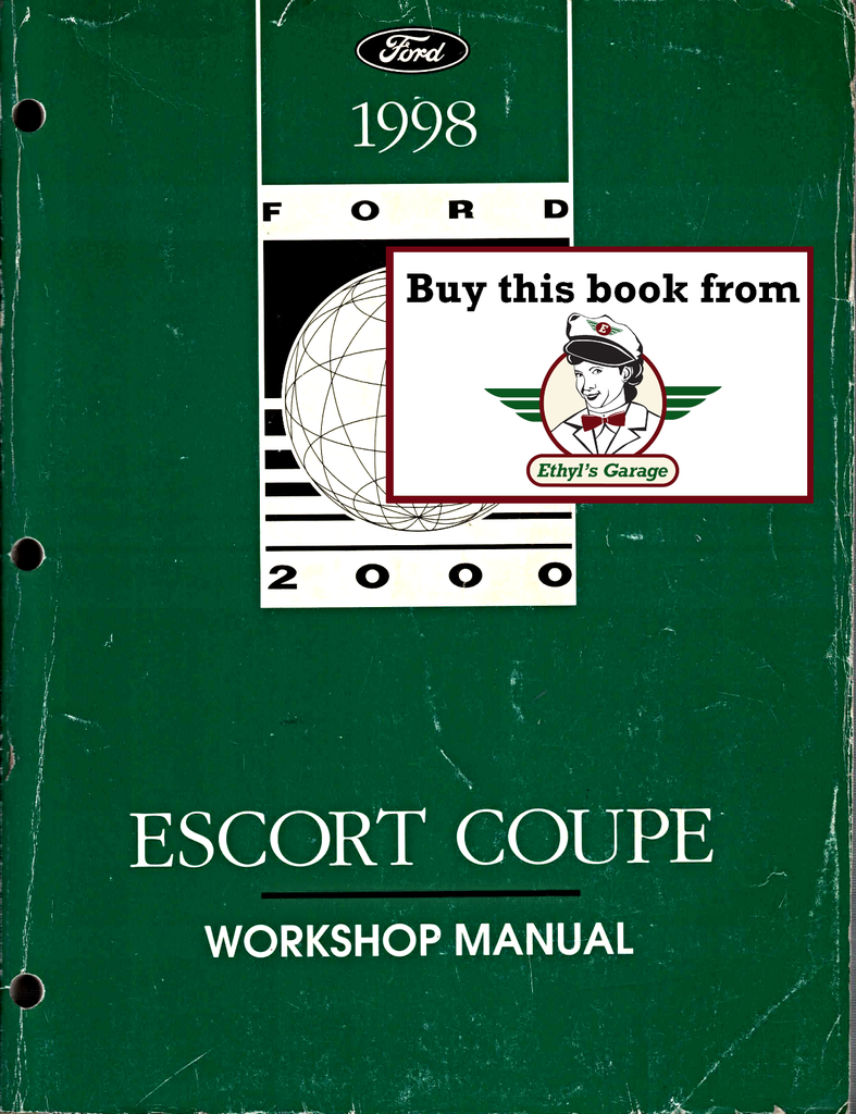 1998 Ford Escort Coupe Factory Workshop Repair Service Manual