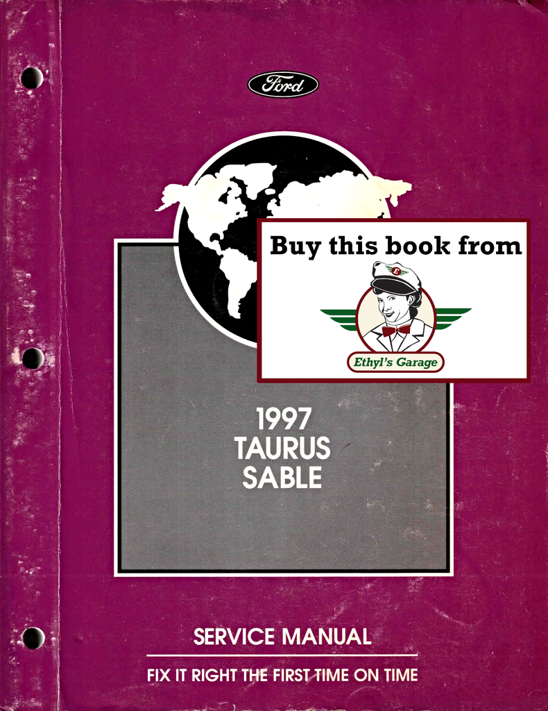 1997 Ford Taurus, Mercury Sable Factory Workshop Repair Service Manual