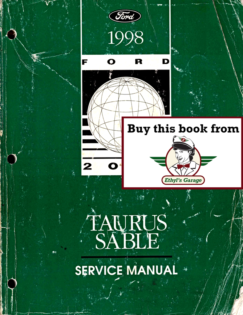 1998 Ford Taurus, Mercury Sable Factory Workshop Repair Service Manual