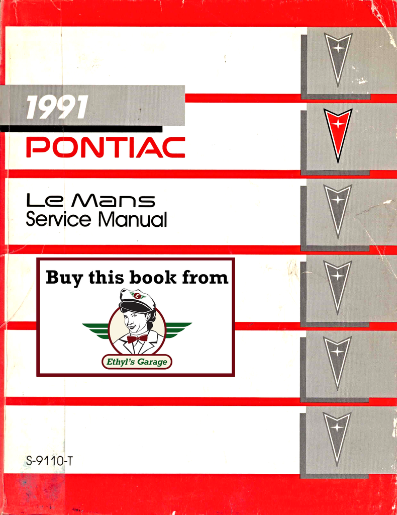 1991 Pontiac LeMans Factory Shop Repair Service Manual