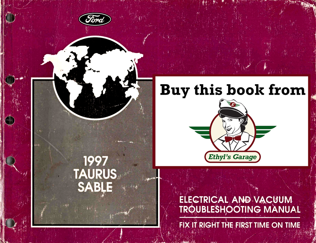 1997 Ford Taurus, Mercury Sable Factory Electrical Vacuum & Troubleshooting Wiring Diagrams Manual EVTM