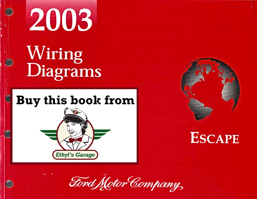 2003 Ford Escape Factory Electrical Wiring Diagrams Manual