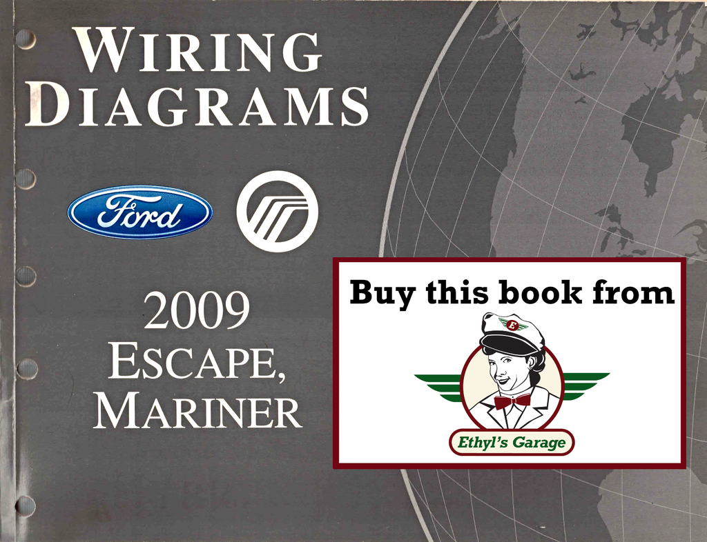2009 Ford Escape, Mercury Mariner Factory Electrical Wiring Diagrams Manual