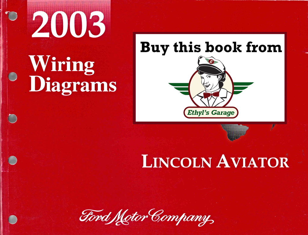 2003 Ford Lincoln Aviator Factory Electrical Wiring Diagrams Manual