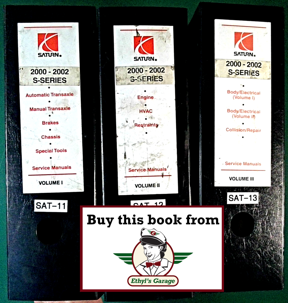 2000-2002 Saturn Factory Shop Service Repair Manual Set--SC1, SC2, SL, SL1, SL2, SW1, SW2