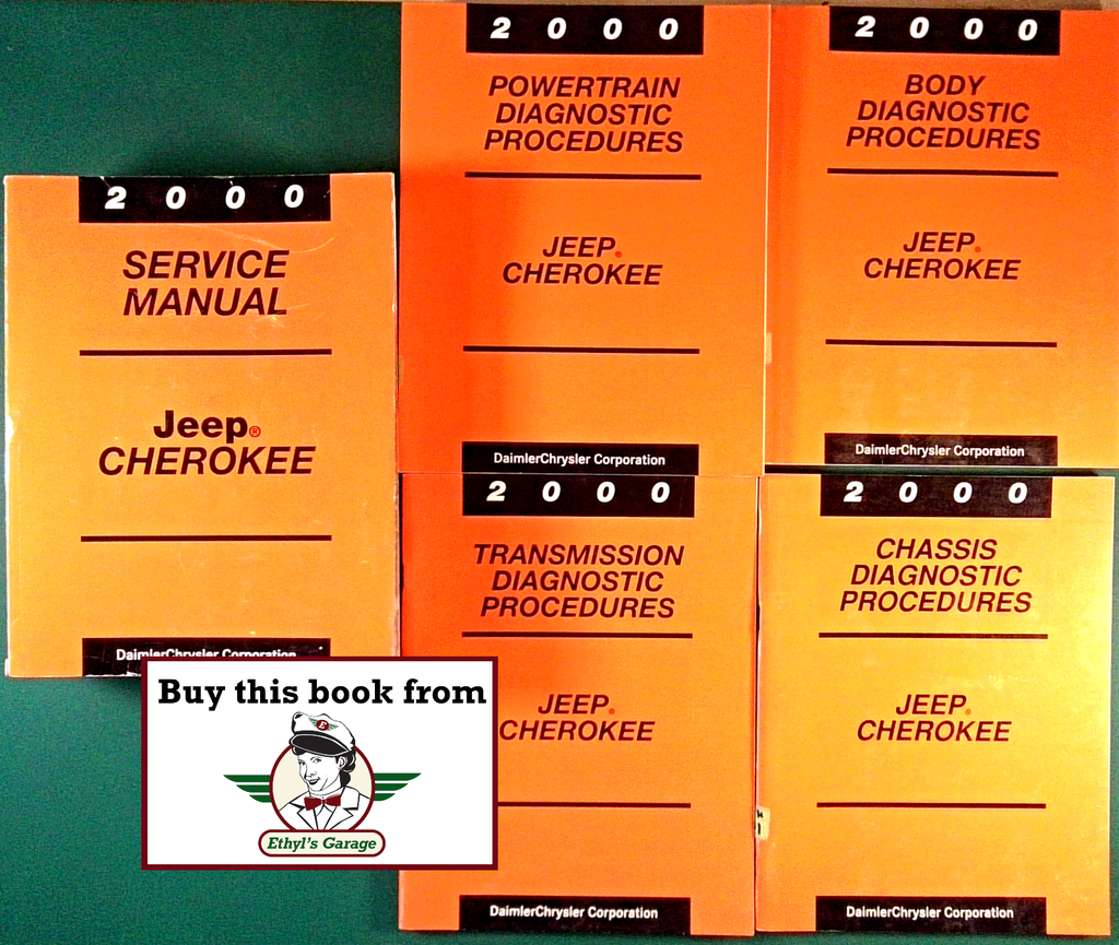2000 Jeep Cherokee XJ Shop Repair & Diagnostic Service Manuals Complete Set