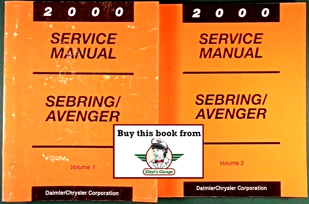 2000 Chrysler Sebring, Dodge Avenger Factory Shop Repair Service & Electrical Manual Set