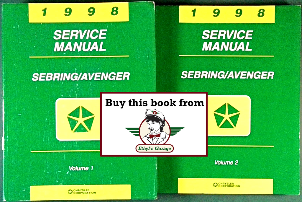 1998 Chrysler Sebring, Dodge Avenger Factory Shop Repair Service & Electrical Manual Set